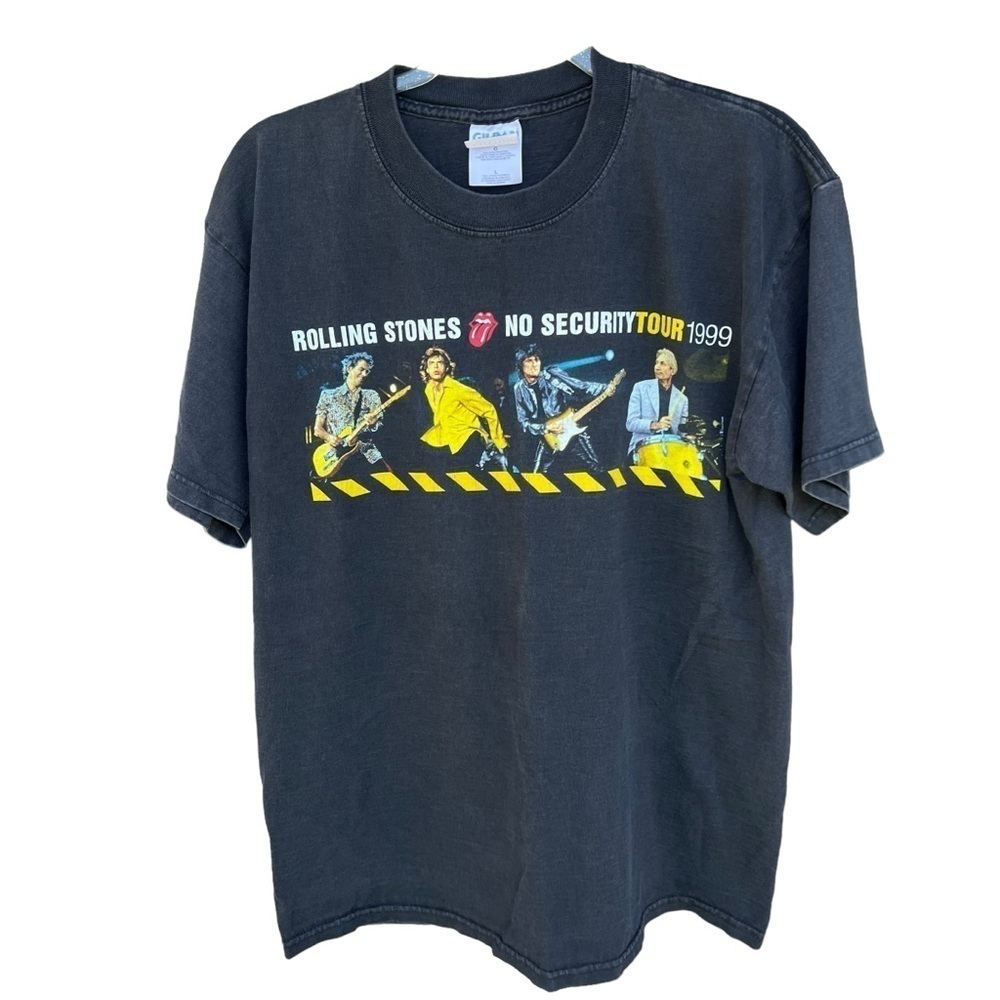 VTG The Rolling Stones No Security Tour 1999 T-Shirt Black Double Sided Large